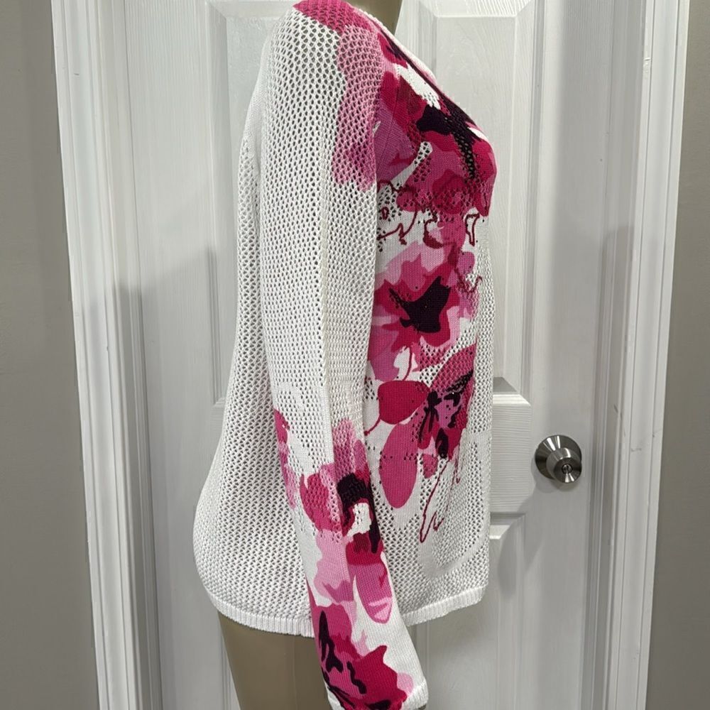 RABE FLORAL PRINT AJOUR KNITTED SWEATER - Picture 6 of 9